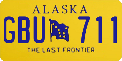 AK license plate GBU711
