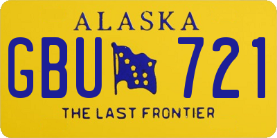 AK license plate GBU721