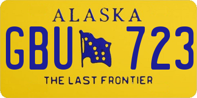 AK license plate GBU723