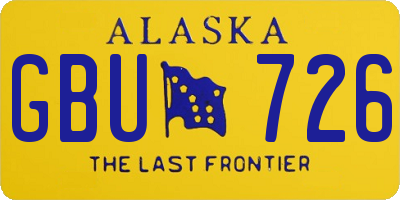 AK license plate GBU726