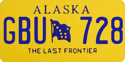 AK license plate GBU728
