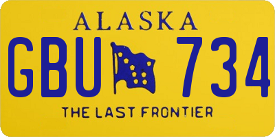 AK license plate GBU734