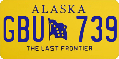 AK license plate GBU739