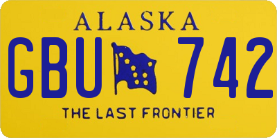 AK license plate GBU742