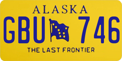 AK license plate GBU746