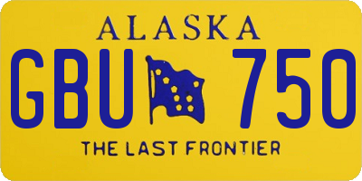 AK license plate GBU750