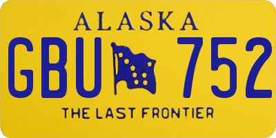 AK license plate GBU752