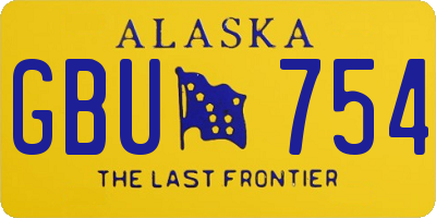 AK license plate GBU754