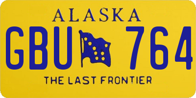 AK license plate GBU764
