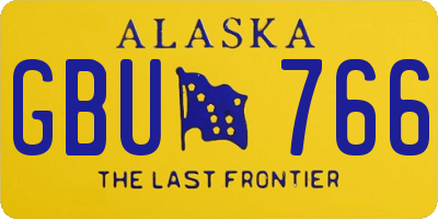 AK license plate GBU766
