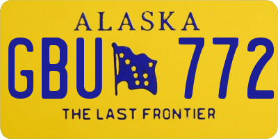 AK license plate GBU772