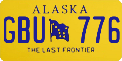 AK license plate GBU776