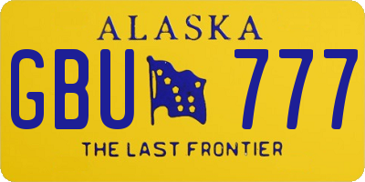 AK license plate GBU777
