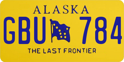 AK license plate GBU784
