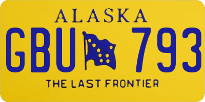 AK license plate GBU793
