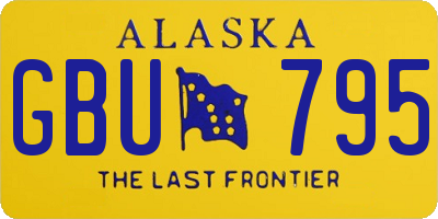 AK license plate GBU795