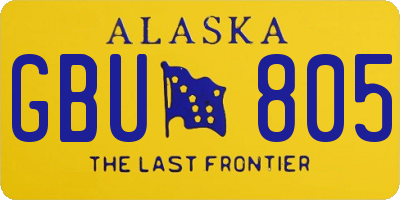 AK license plate GBU805