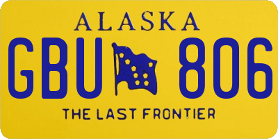 AK license plate GBU806