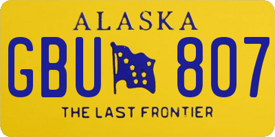 AK license plate GBU807