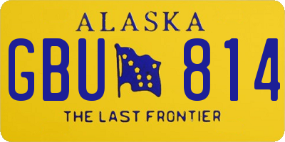 AK license plate GBU814
