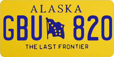 AK license plate GBU820