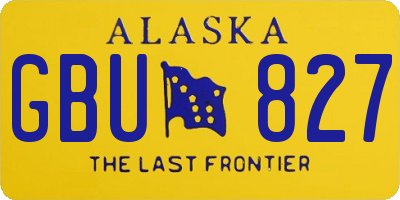 AK license plate GBU827