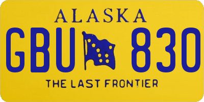 AK license plate GBU830