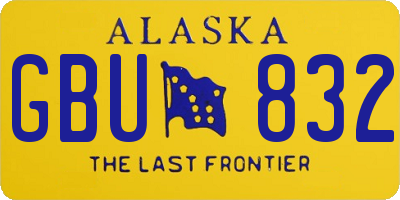 AK license plate GBU832