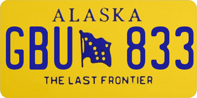 AK license plate GBU833