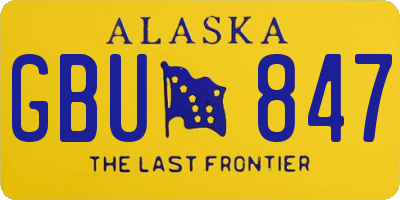 AK license plate GBU847