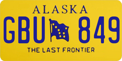 AK license plate GBU849