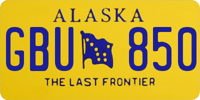 AK license plate GBU850