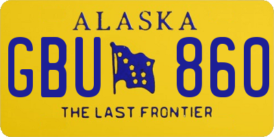 AK license plate GBU860