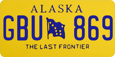 AK license plate GBU869