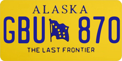 AK license plate GBU870