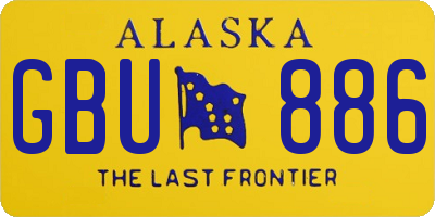 AK license plate GBU886
