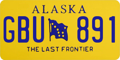 AK license plate GBU891