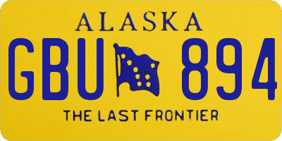 AK license plate GBU894