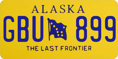 AK license plate GBU899