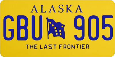 AK license plate GBU905