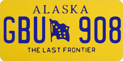 AK license plate GBU908