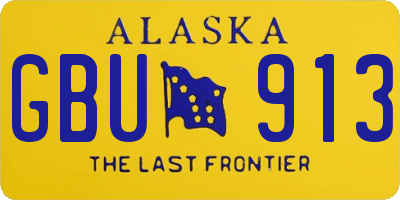 AK license plate GBU913