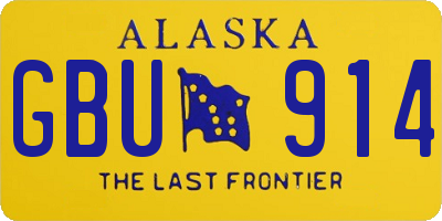 AK license plate GBU914
