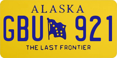 AK license plate GBU921