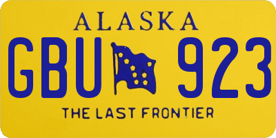 AK license plate GBU923