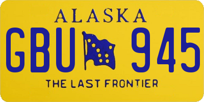 AK license plate GBU945