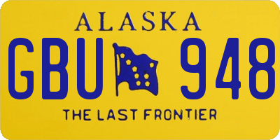 AK license plate GBU948