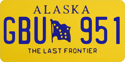AK license plate GBU951