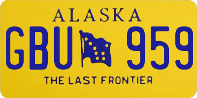 AK license plate GBU959