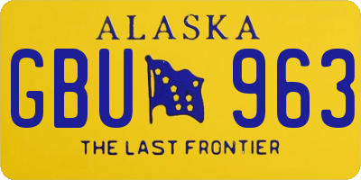 AK license plate GBU963